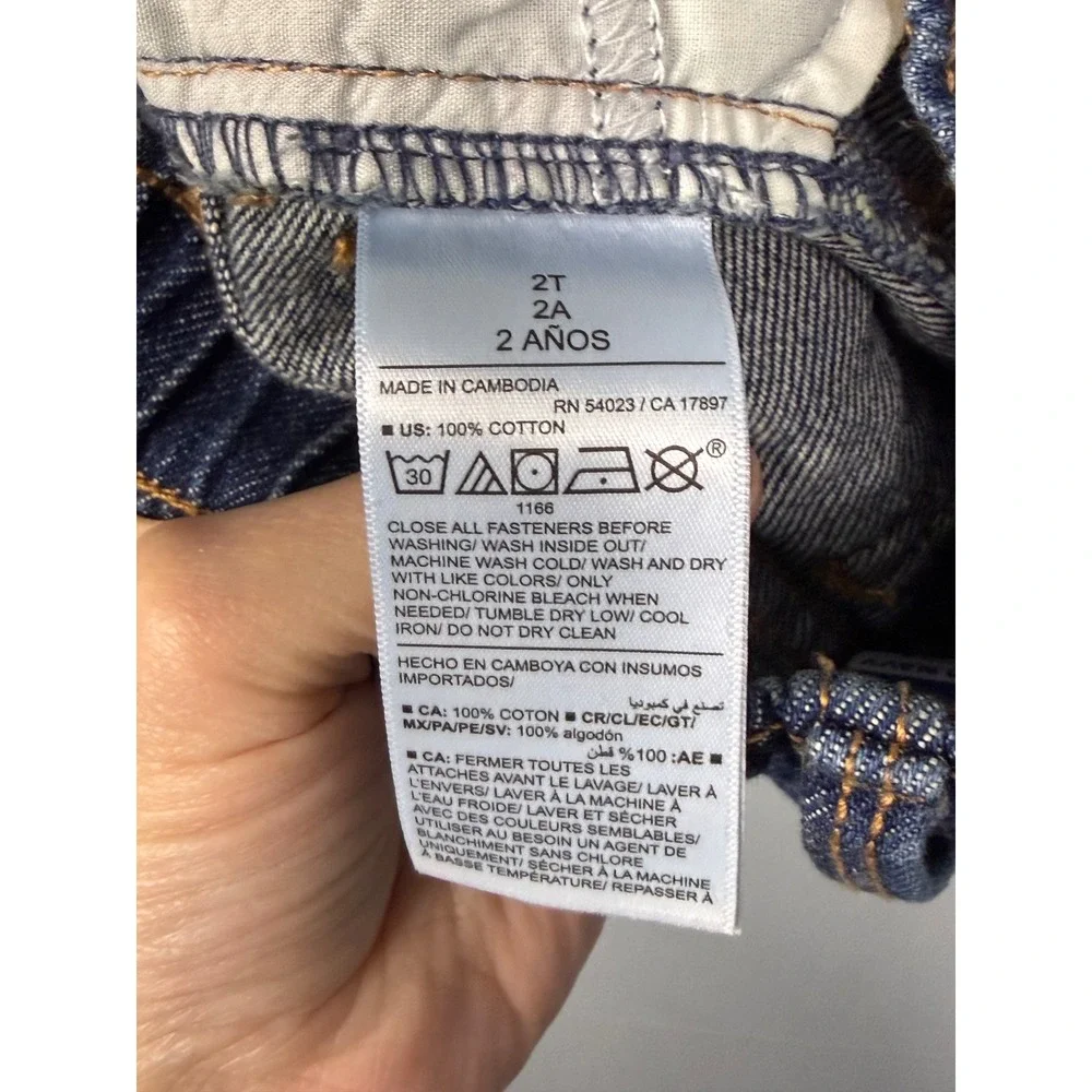 Old Navy Denim Skirt Kids 2T Blue Adjustable Waist Cotton Mini Skirt‎
